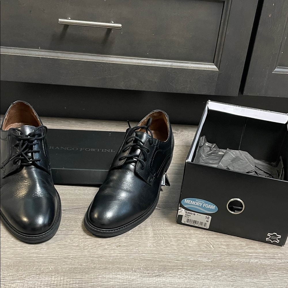 Franco Fortini Black Men's Dress Shoes size 10